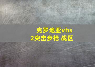 克罗地亚vhs2突击步枪 战区